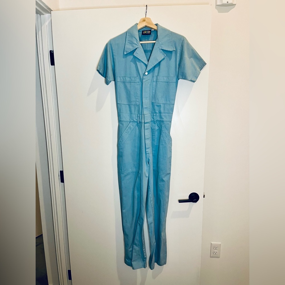 Big Bud Press Short Sleeve Jumpsuit light blue